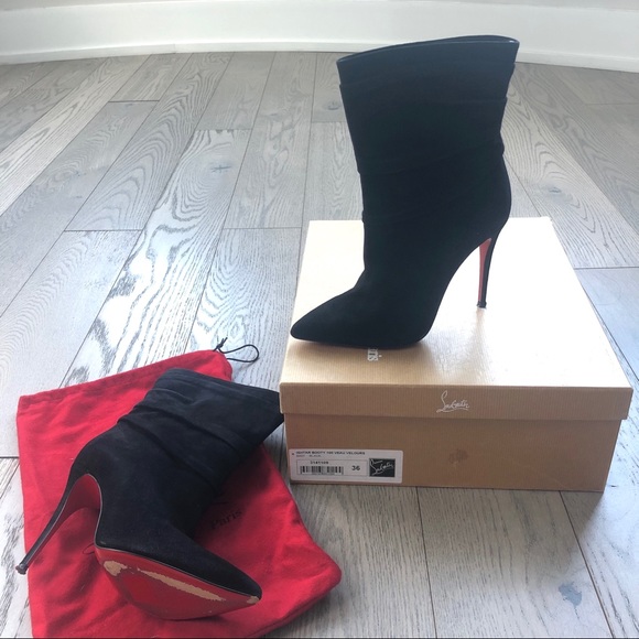 Christian Louboutin Istar booty 100 black suede 36 - Picture 6 of 7